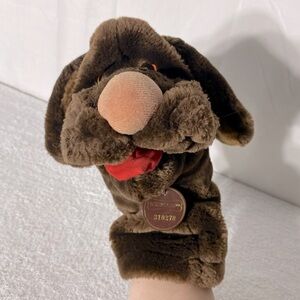 Vintage The Heritage Collection Wrinkles Brown Plush Dog Hand Puppet 310278